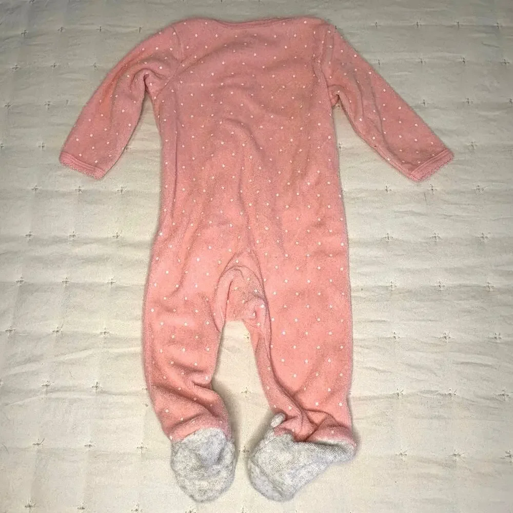 Carter's Baby Girl 3M Sleeper Bundle - 2 pieces + Plushie | Pink